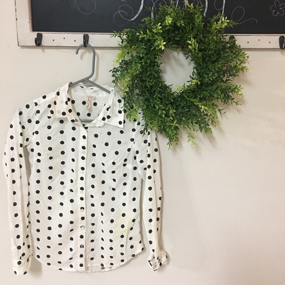 Polka dot button up
